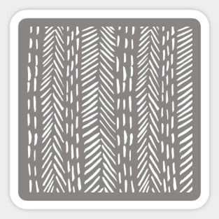 Abstract herringbone pattern - gray Sticker